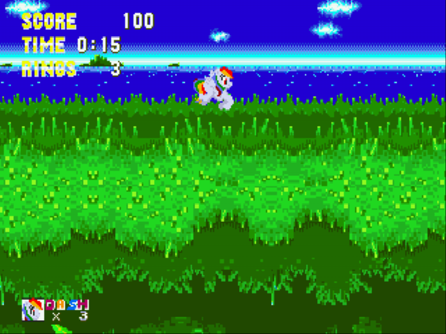Sonic 3 & Rainbow Dash Screenthot 2